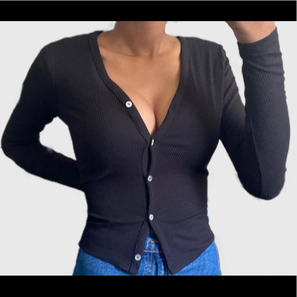 NWT Black Button Cardigan